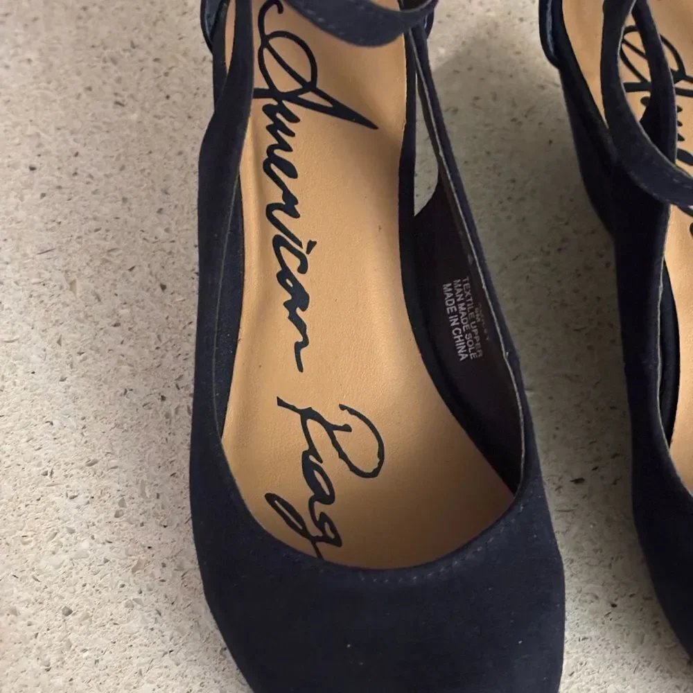 Women's Navy Wedge Shoes by American Rag
